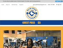 Tablet Screenshot of gymonefitness.com